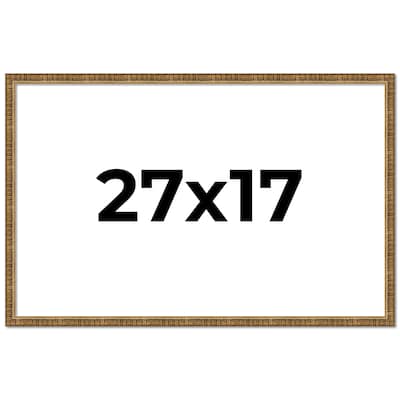 27x17 Frame Gold Kingsley Distressed Solid Wood Picture Frame Width