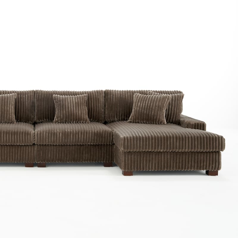 Anne 150" W Oversized Upholstered Modular Sectional Sofa