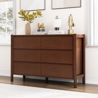 Modern Wood 6-Drawer Dresser Storage Cabinet for Bedroom - Bed Bath ...