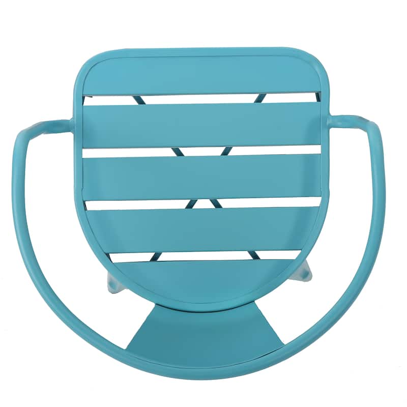 Roomfitters 3-Piece Metal Bistro Set, Outdoor Patio Table and Chairs for Garden, Balcony or Deck