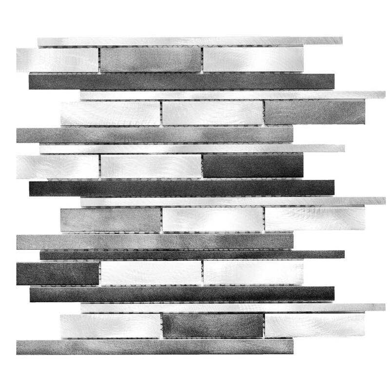 Mason 1in x 3in Noce Metal Backsplash Wall Tile