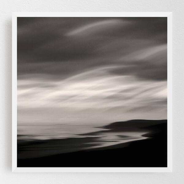 Shop Abstract Black And White Coastal Framed Wall Art Print