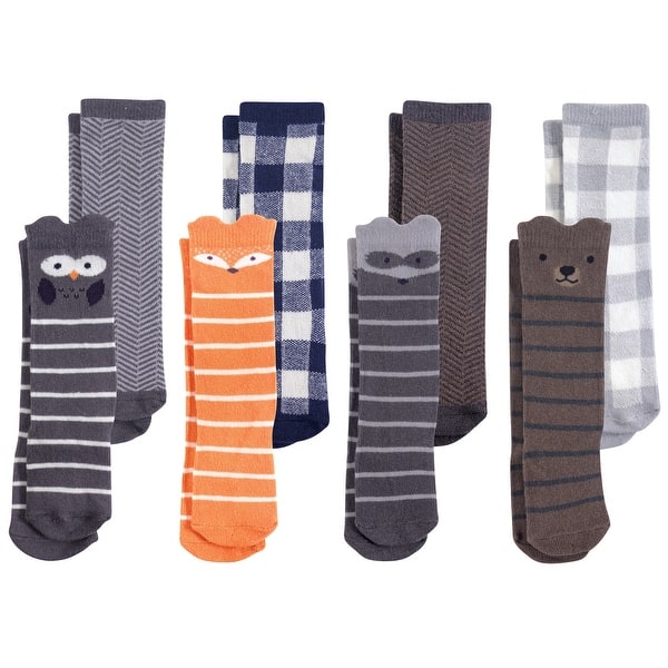 slide 1 of 1, Hudson Baby Infant Boy Cotton Rich Knee-High Socks, Forest Boy 0-6 Months - Forest Boy