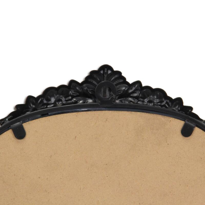 Victorian Framed Rectangular Wall Mirror - 15.75" - Black