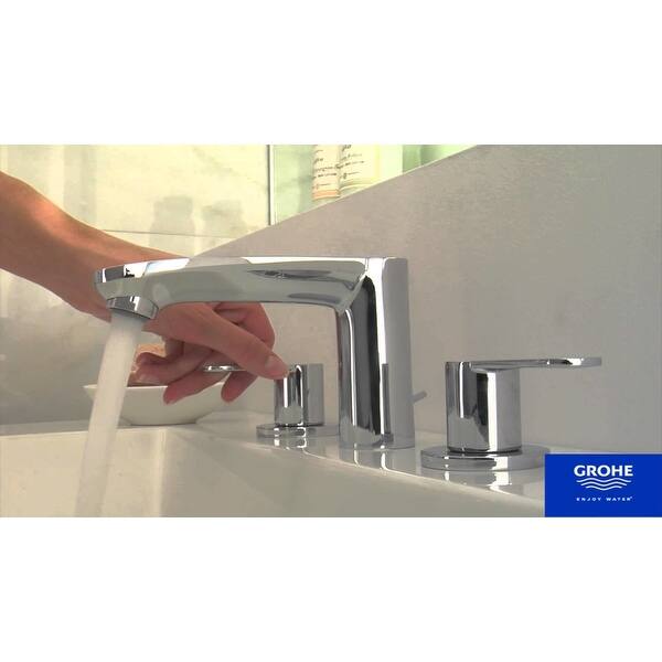Grohe 20 209 A Eurostyle 1 2 Gpm Cosmopolitan Widespread Bathroom Starlight Chrome Overstock 16322729