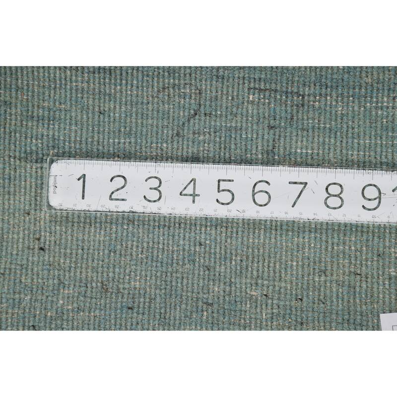 Light Blue Gabbeh Modern Foyer Rug Handmade Wool Carpet - 2'7"x 3'11"