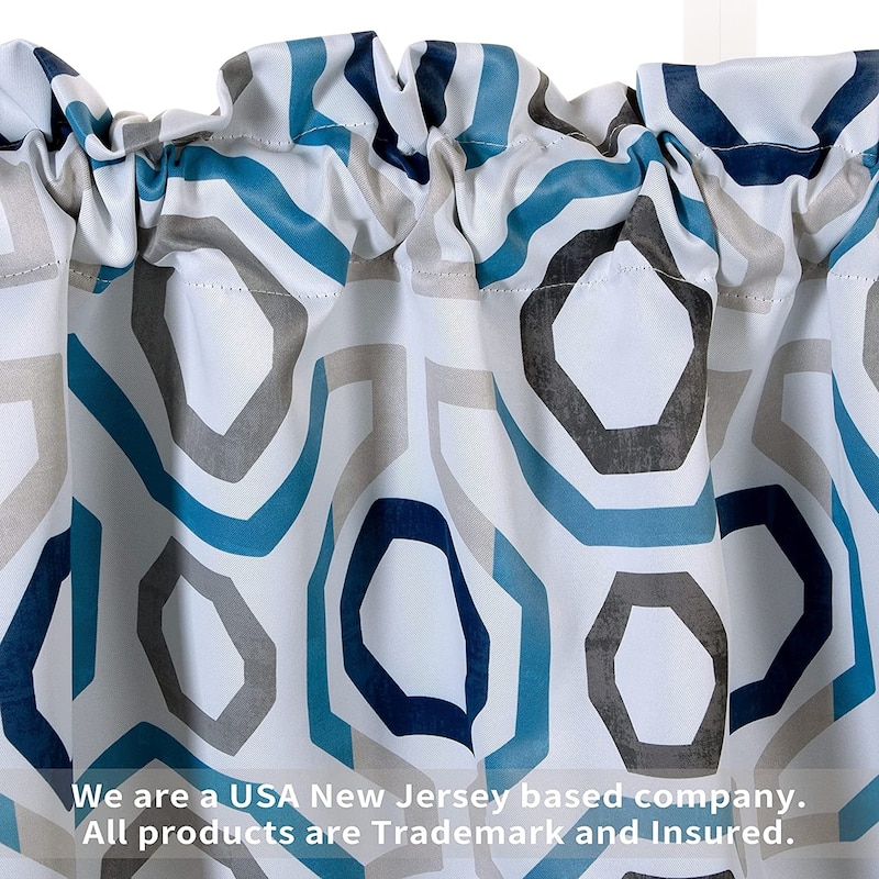 DriftAway Camden Blackout Valance for Kitchen Geometric Lattice Printed Valance