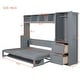 preview thumbnail 26 of 48, Full and Queen Murphy Beds Wall Beds with Wardrobes and Drawers