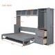 preview thumbnail 39 of 52, Murphy Bed Wall Bed with Closet and Drawers