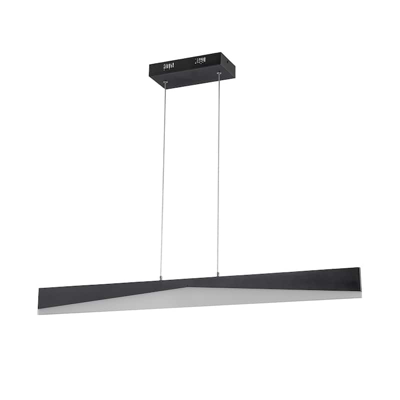 Modern Minimalist Linear LED Pendant Light Adjustable Linear Chandelier - W39.57"