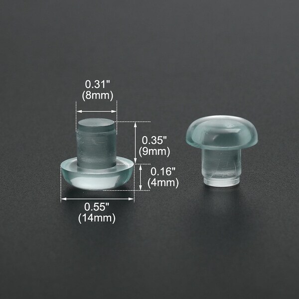 10pcs 5mm Clear Stem Bumpers – Soft PVC For Glass Table Tops & Patio Furniture