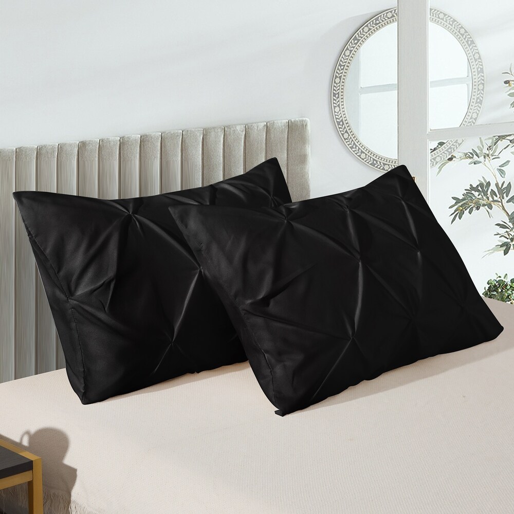 Black velvet shop pillow shams