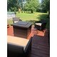 Santa Lucia Outdoor 4-piece Brown Wicker Conversation Set with Cushions by Christopher Knight Home