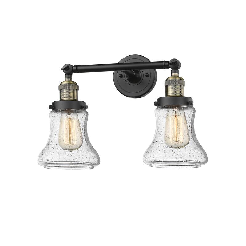 Innovations Lighting Bellmont 2 Light 17" Wide Bathroom Vanity Light - Black Antique Brass / Seedy