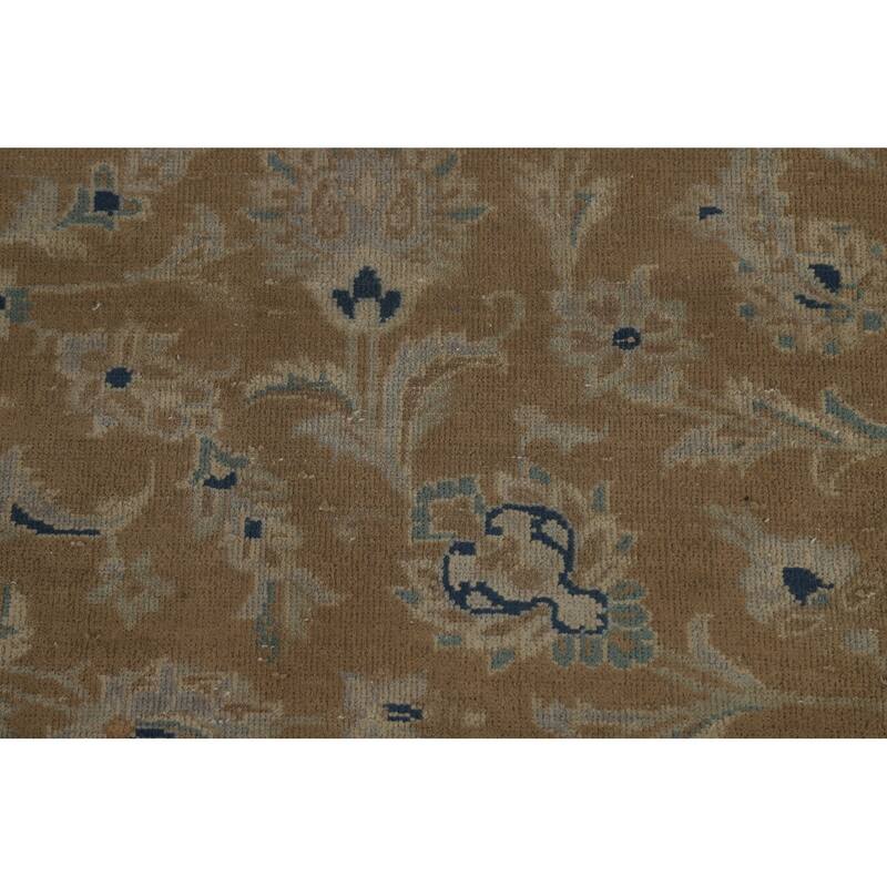 All-Over Floral Kashan Persian Area Rug Handmade Wool Carpet - 9'9" x 13'1"