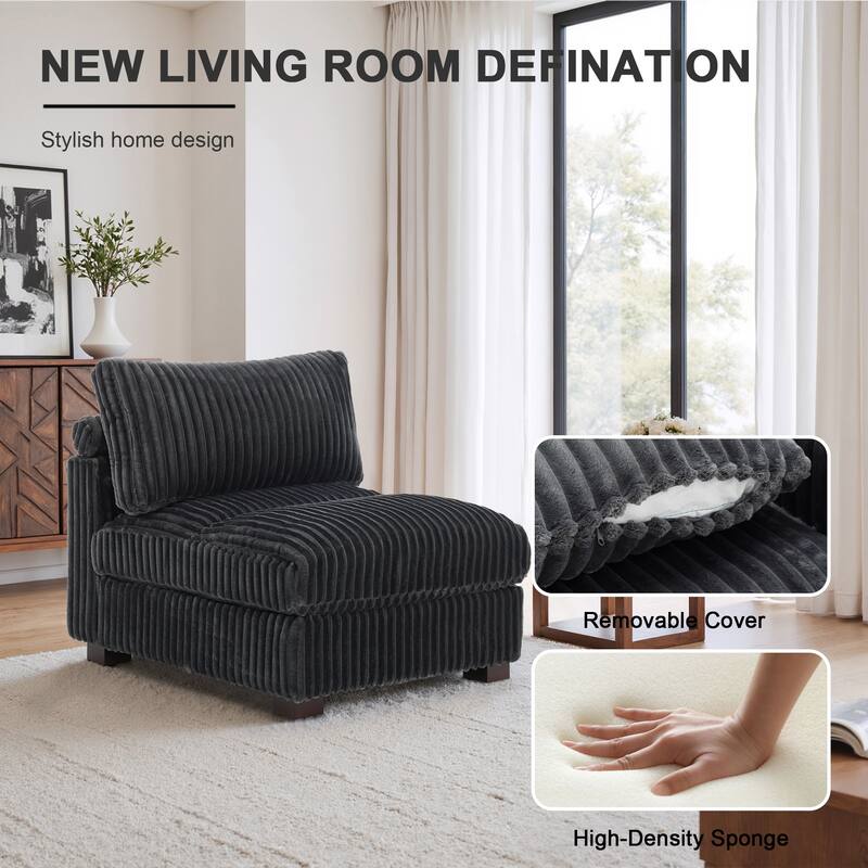 Plush Faux Fur Accent Sofa Chair