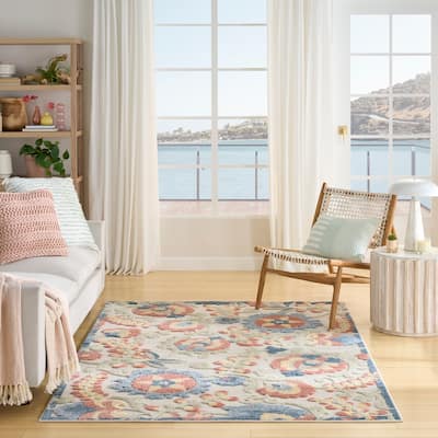 Nourison Aloha Indoor/Outdoor Floral Area Rug