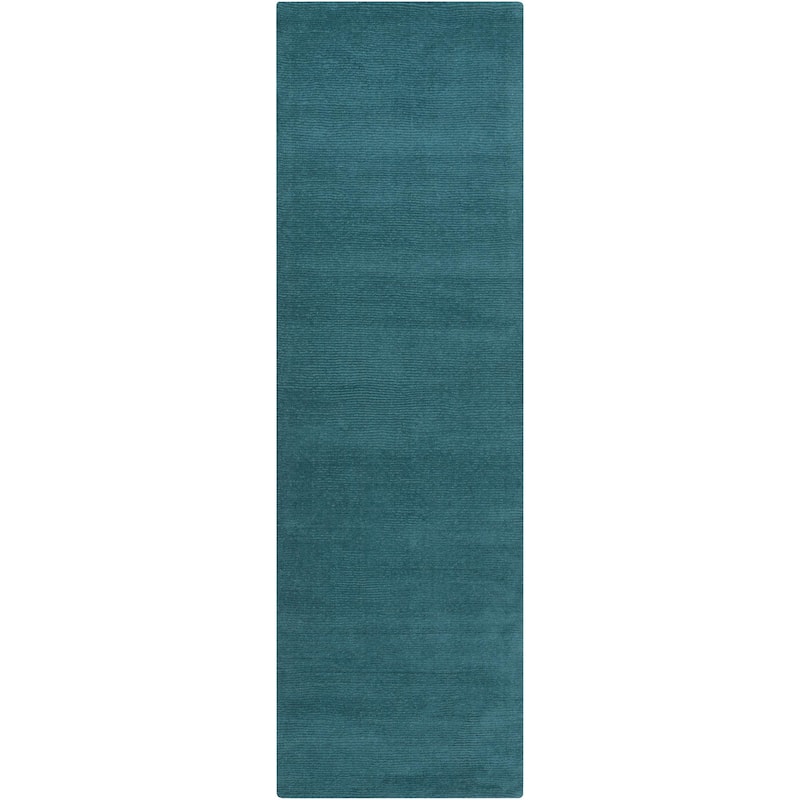 Livabliss Mystique Casual Solid Area Rug - Teal - 2' 6" x 8'
