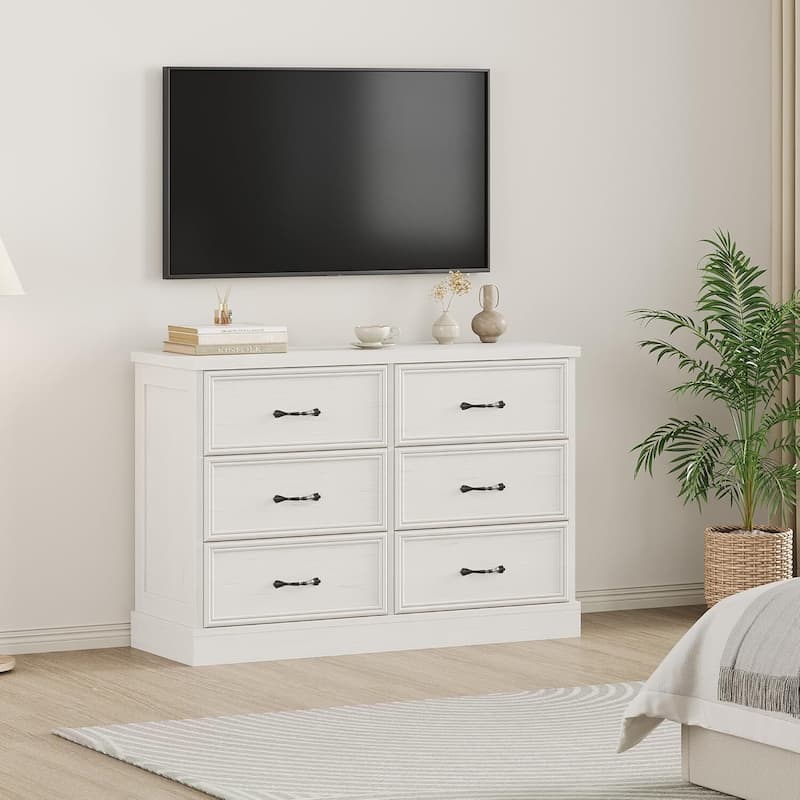 Modern 6 Drawer Bedside Storage Cabinet for Bedroom Organization