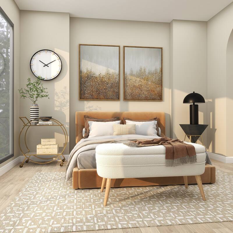 Dark Blue Glass Contemporary Wall Clock 20 x 20 x 3 - 20 x 3 x 20