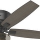 preview thumbnail 4 of 22, Hunter 52" Bennett Low Profile Ceiling Fan with Globe LED Light Kit and Handheld Remote