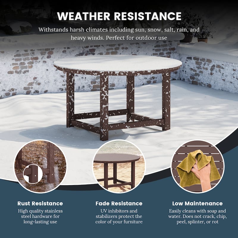 Altura Outdoor 5-Piece Adirondack Chair & Round Coffee Table Conversation Set