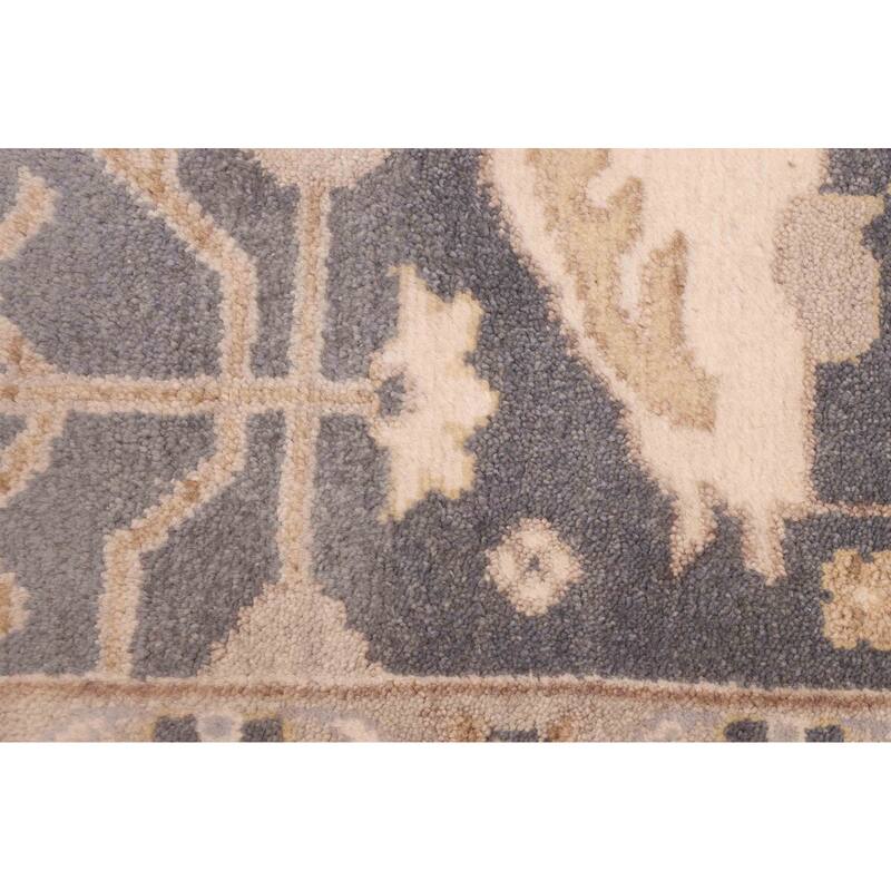 ECARPETGALLERY Hand-knotted Royal Oushak Grey Wool Rug - 7'11 x 9'10