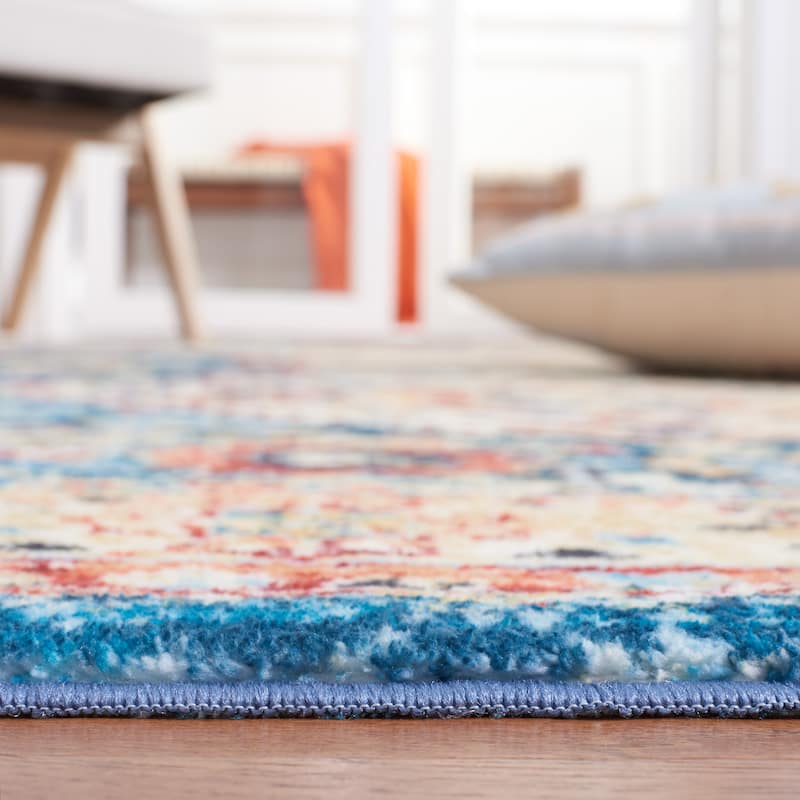 SAFAVIEH Riviera Machine Washable Slip Resistant Vertie Oriental Rug