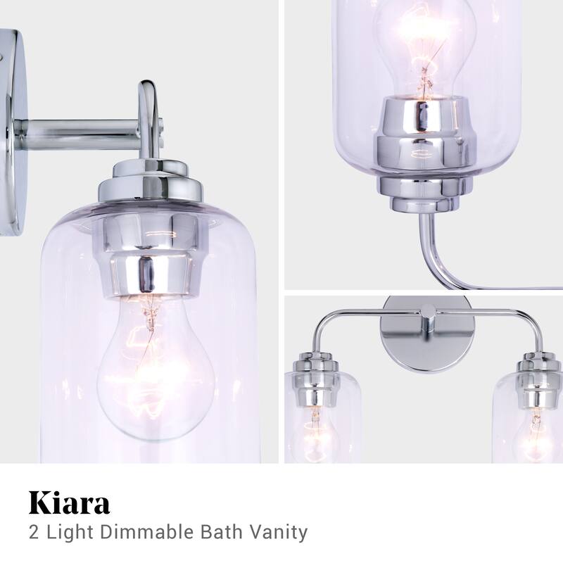 Brio Lighting Kiara 2-Light Dimmable Bathroom Vanity Light