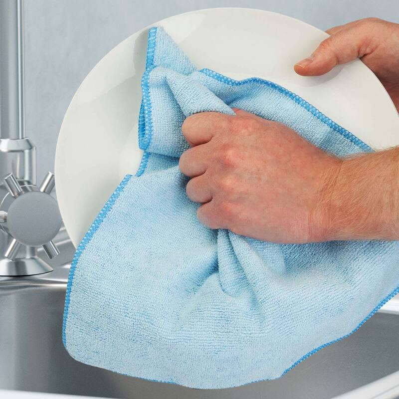 Microfiber Cleaning Cloth Set - 24-Pack for Cars, Home, Kitchen - Lint-Free Absorbent 12.6-Inch Cleaning Rags by Stalwart