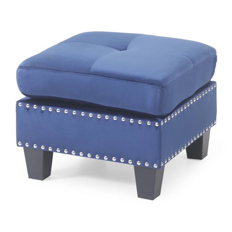 Copper Grove Meharrize Tufted Velvet Ottoman