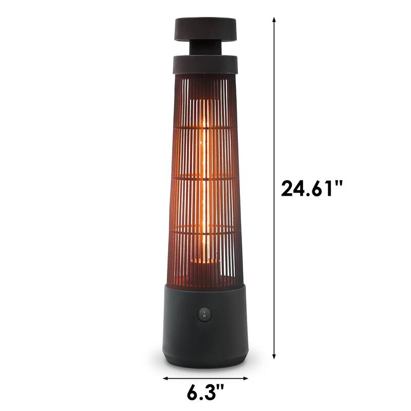 1200W Electric Freestanding Outdoor Infrared Portable Patio Heater 4100 BTU