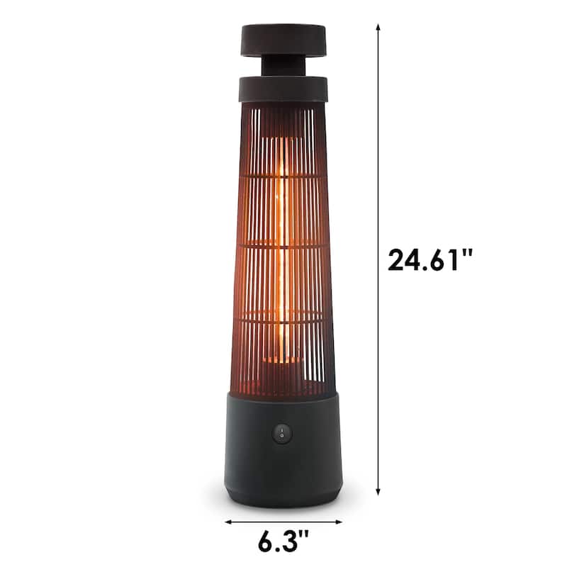 1200W Electric Freestanding Outdoor Infrared Portable Patio Heater 4100 BTU - N/A