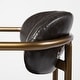 preview thumbnail 8 of 33, Parker Brown Faux-Leather Seat with Gold Metal Frame Bar Stool