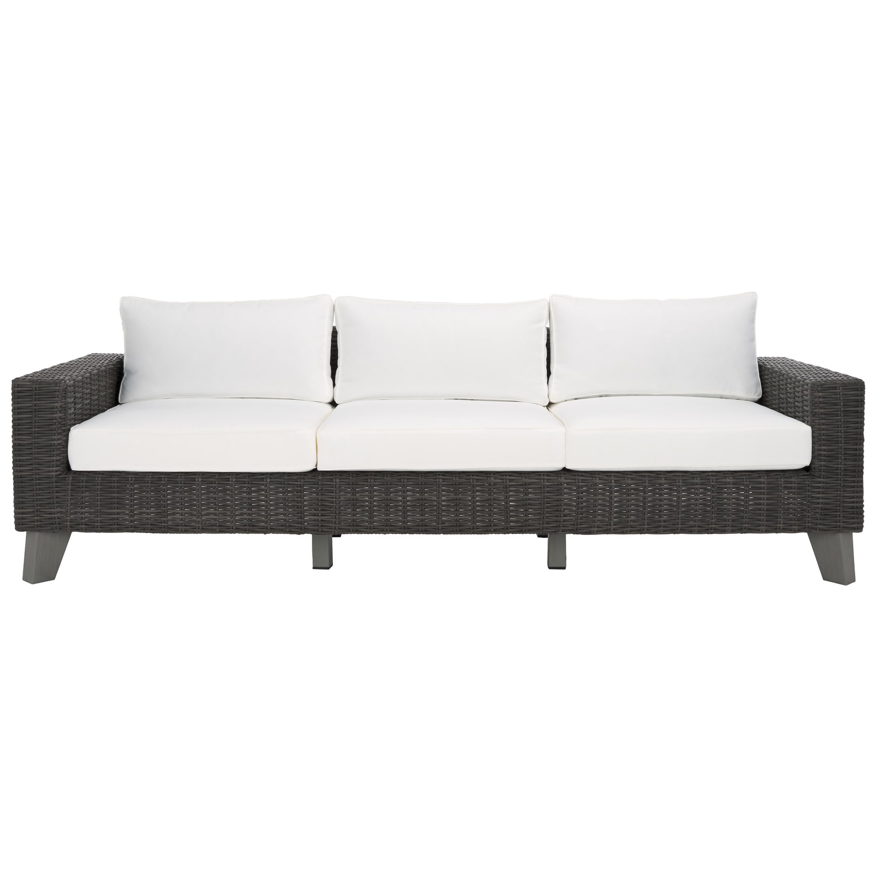 SAFAVIEH Couture Outdoor Margarita Wicker Patio Sofa - 95Wx34Dx27H