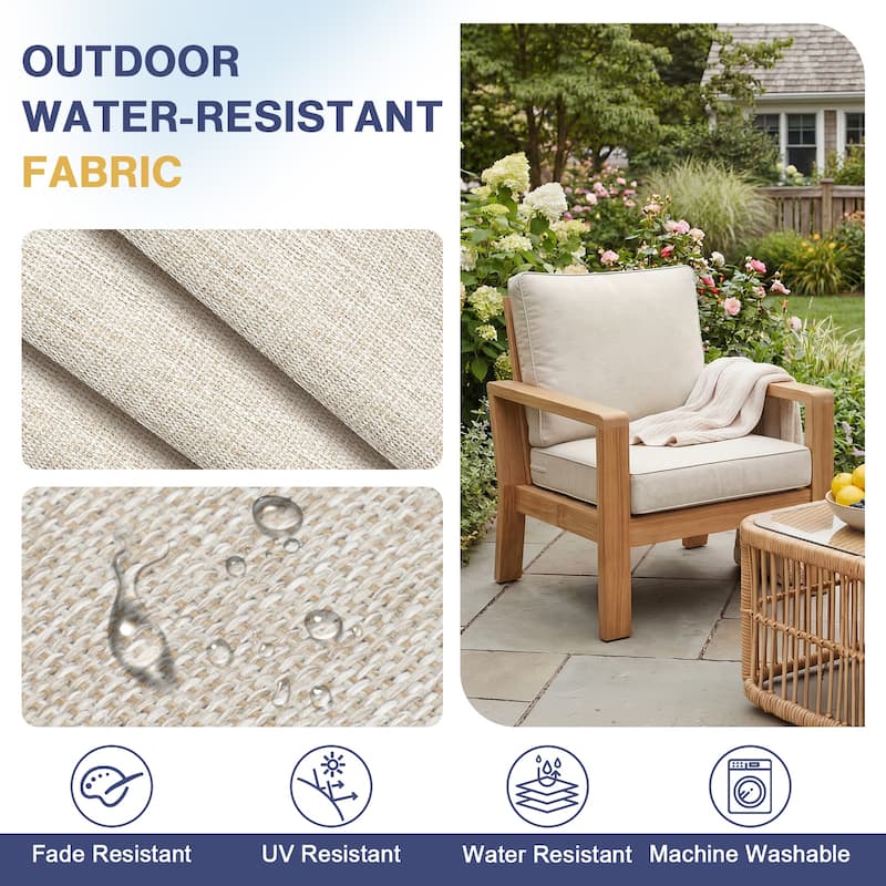 Aoodor Outdoor Seat/Back Cushion Set of 2