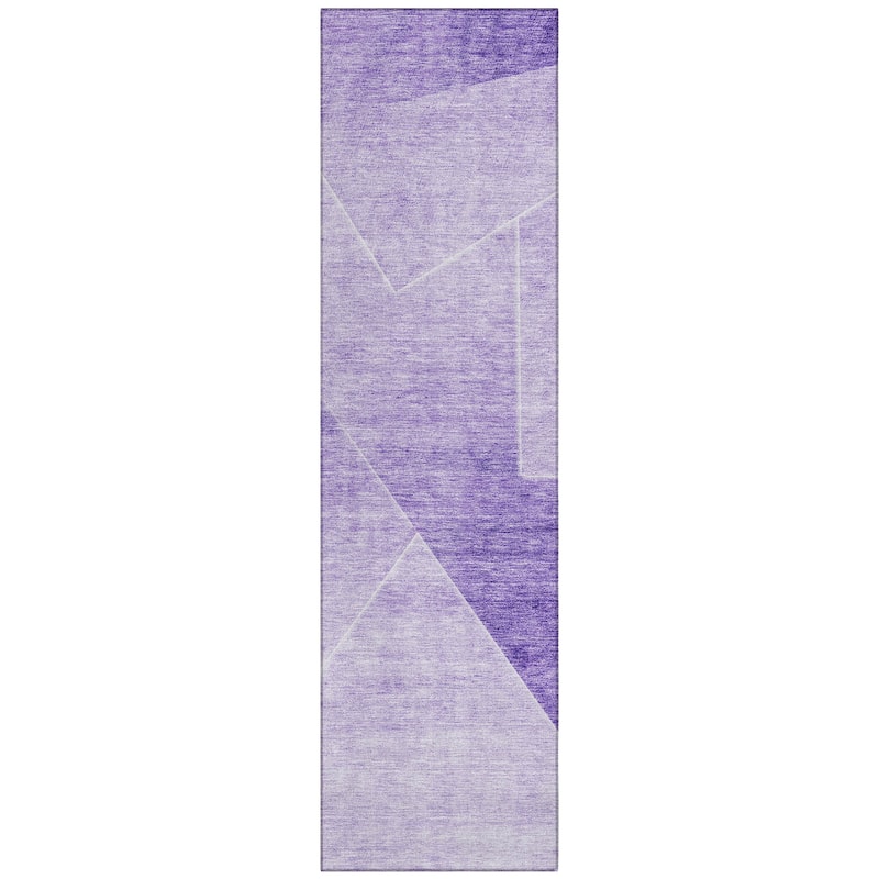 Machine Washable Indoor/ Outdoor Chantille Contemporary Abstract Rug
