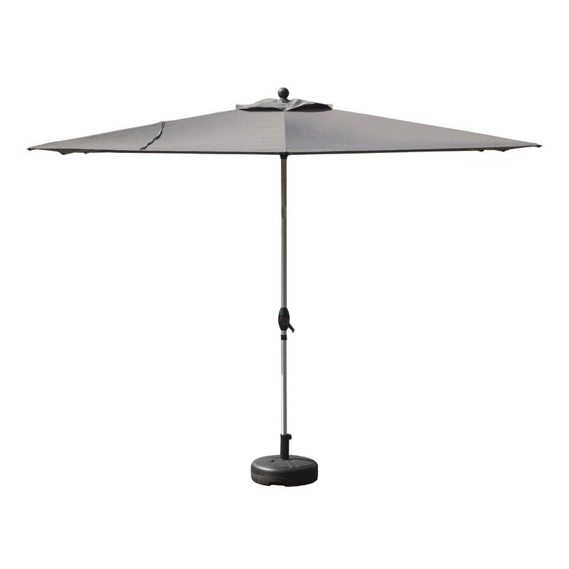 Domi Outdoor Living 6.5' x 10' Tilt Aluminum Patio Umbrella - Grey