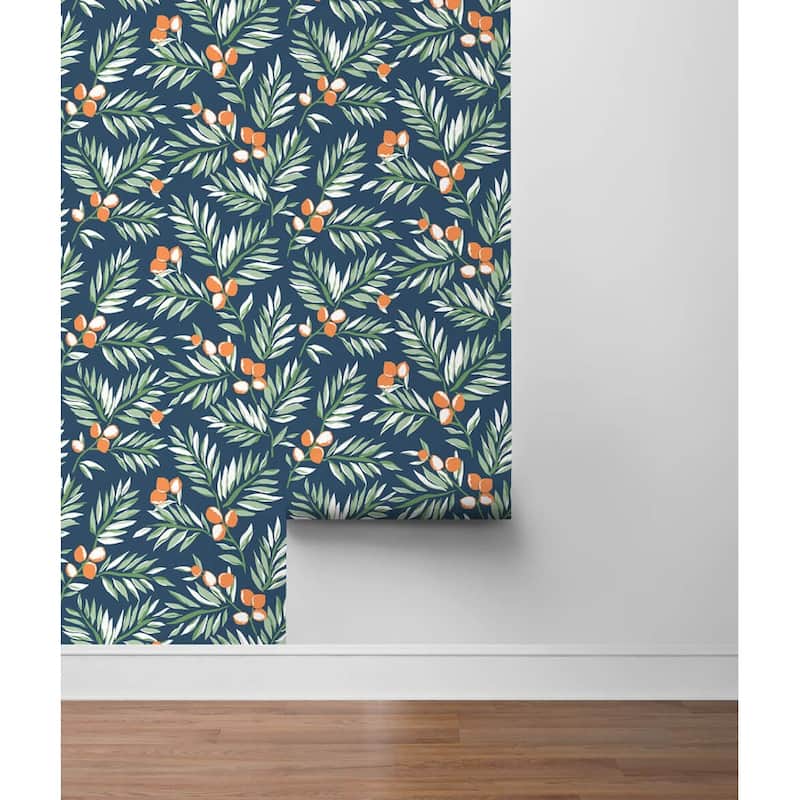 NextWall Citrus Branch Peel and Stick Removable Wallpaper - 20.5 in. W x 18 ft. L