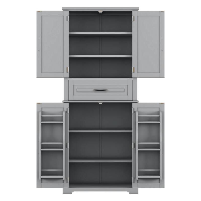 Bathroom Cabinet Clothes Cabinet with Adjustable Rack, Storage Cabinet Floor Cabinet with Soft-Close Hinges