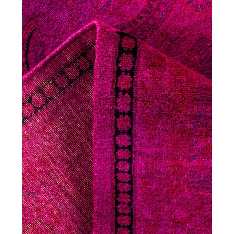 Overdyed One-of-a-Kind Hand-Knotted Area Rug - Pink - 6' 1" x 9' 0"