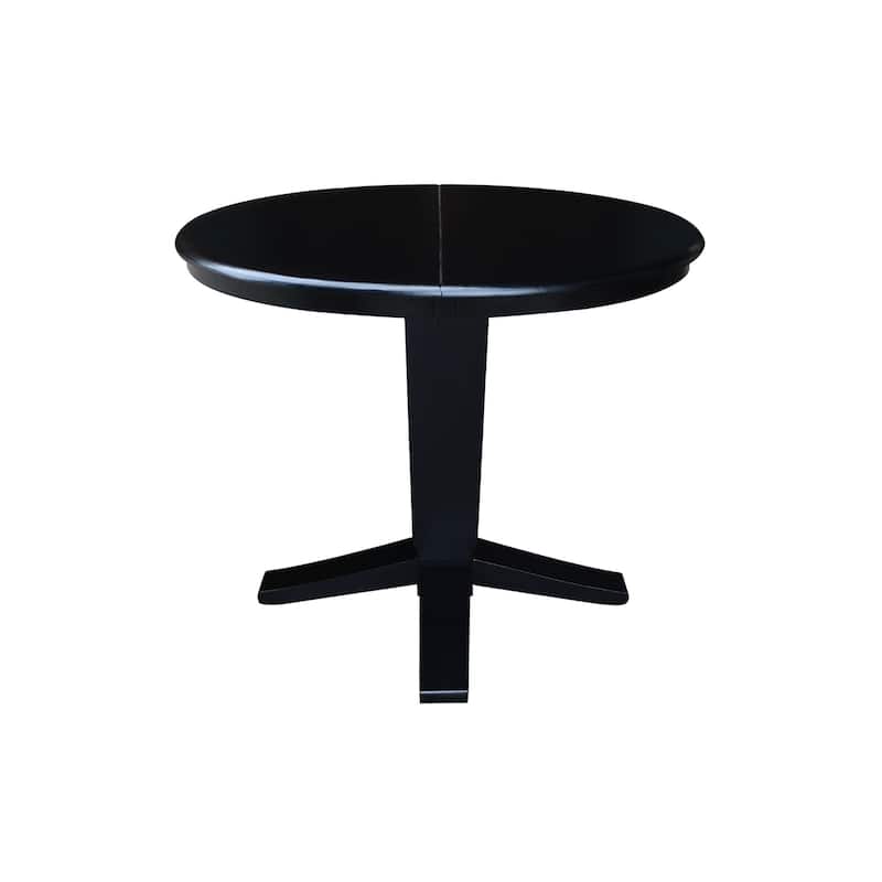 36 in Round Top Pedestal Dining Table with 12 in Leaf