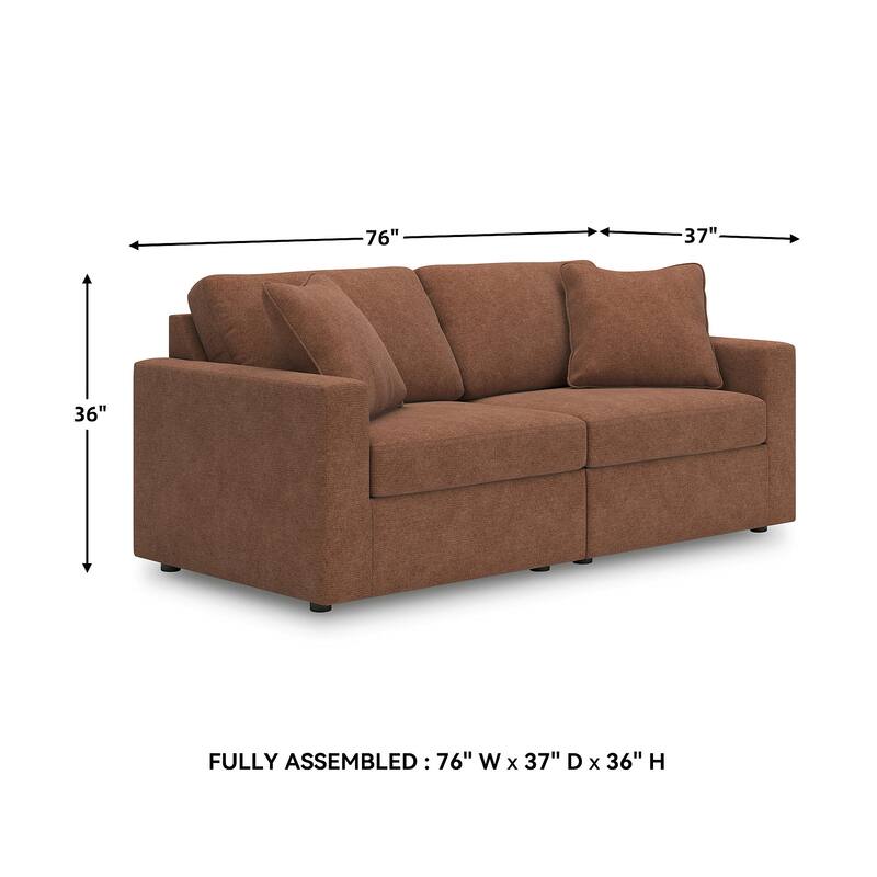 Signature Design by Ashley Modmax 2-Piece Loveseat - 76" W x 37" D x 36" H