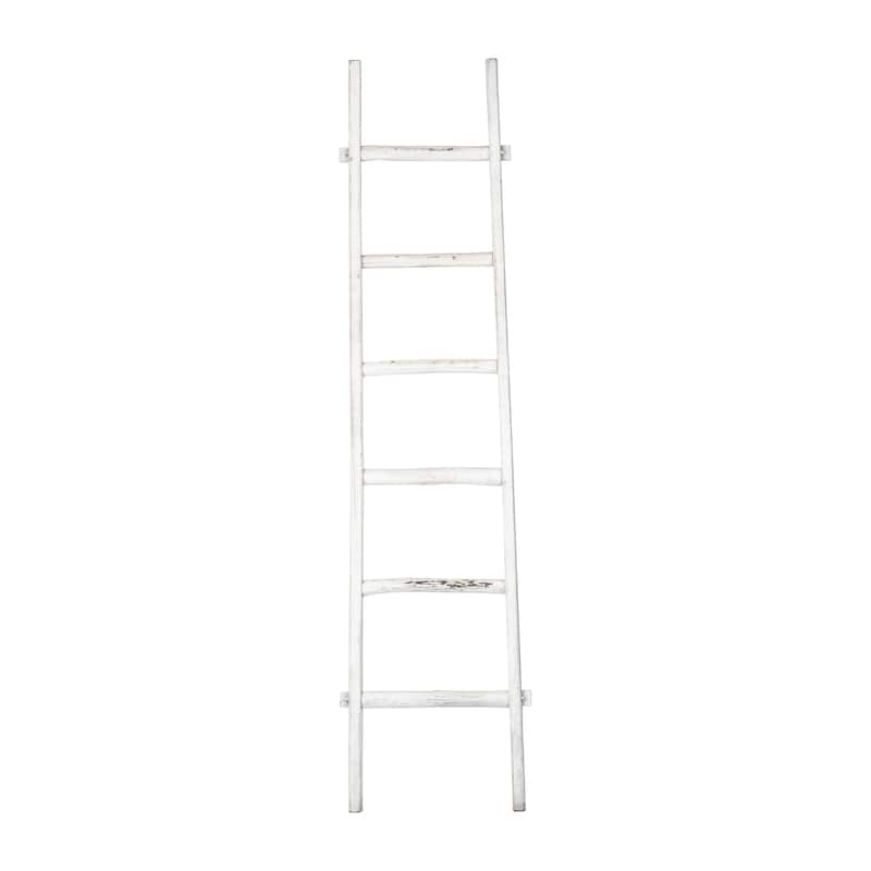 Sagebrook Home Rustic 6ft Tall Blanket Ladder, Decorative Freestanding Ladder For Storage - 19" x 2" x 76"