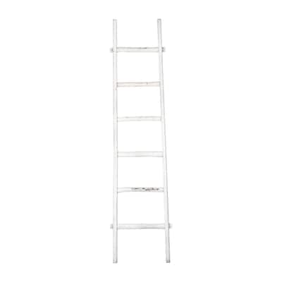Sagebrook Home Rustic 6ft Tall Blanket Ladder, Decorative Freestanding Ladder For Storage - 19" x 2" x 76"