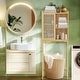 preview thumbnail 8 of 11, Bamboo Over The Toilet Storage Cabinet, Bathroom Space Saver, Over The Toilet Rack with Adjustable Shelf, Natural Color ﻿