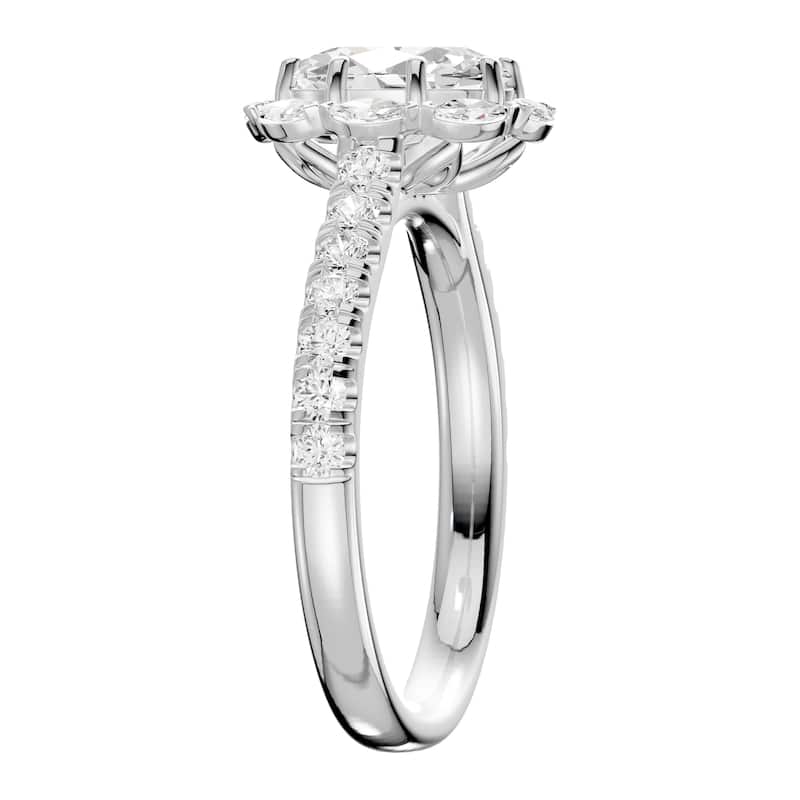 AEON Nova Dazzle Oval 1.50ct Lab Grown Diamond Halo Ring