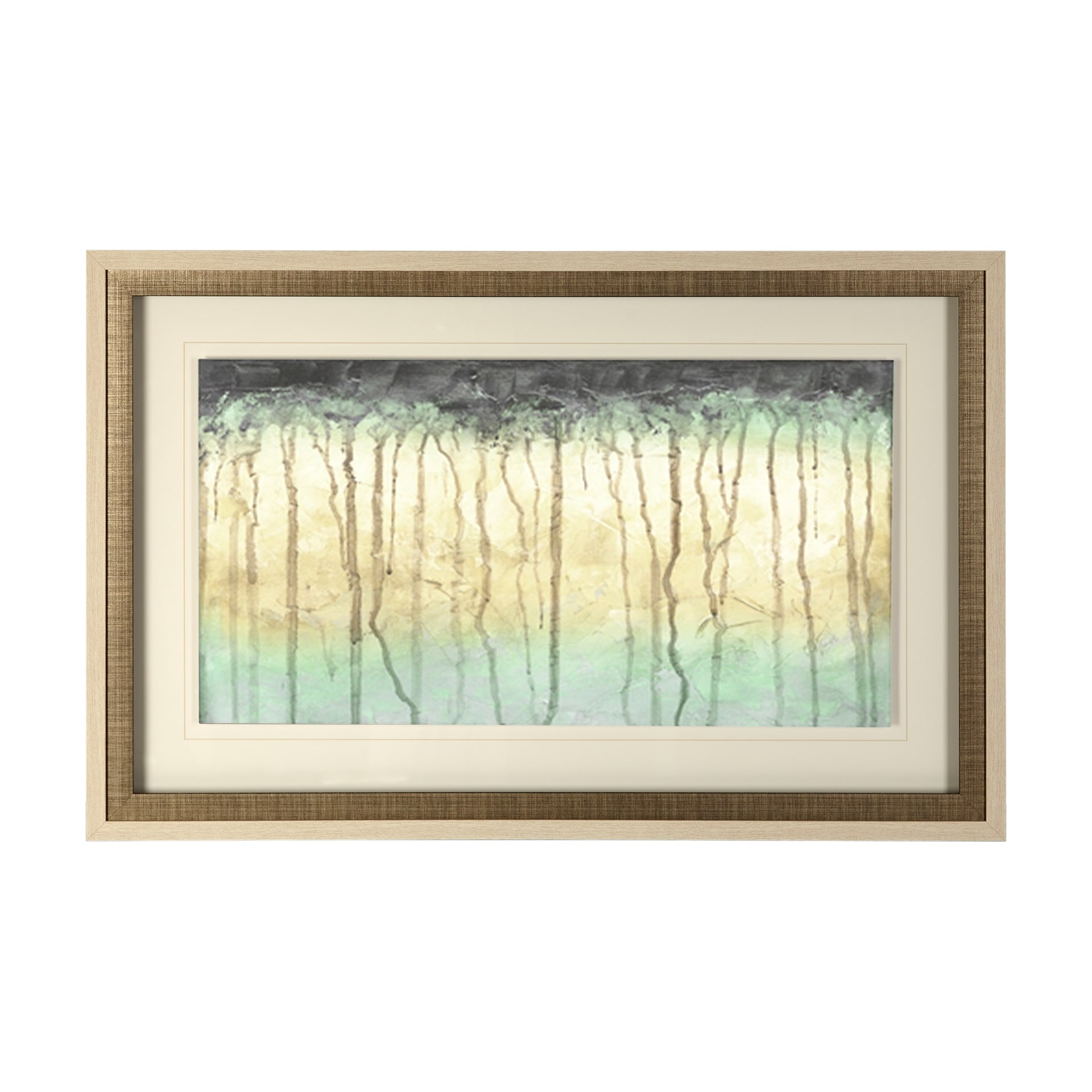 Treeline Light II by Jennifer Goldberger Hand Embellished Framed Art Print Matted under Glass