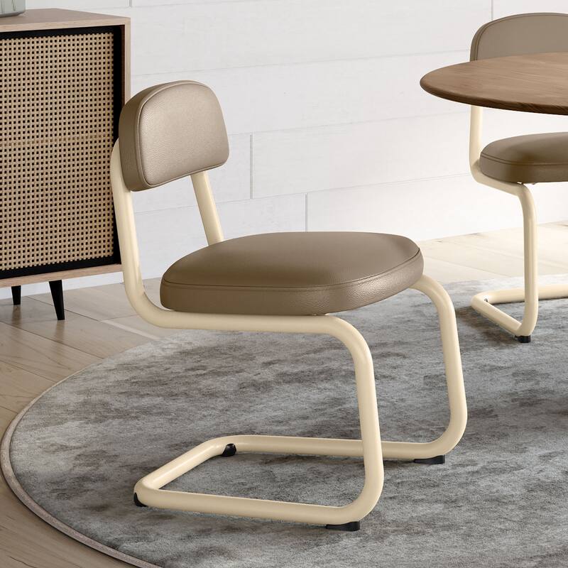 Amisco Flynn Upholstered Dining Chair with Metal Base