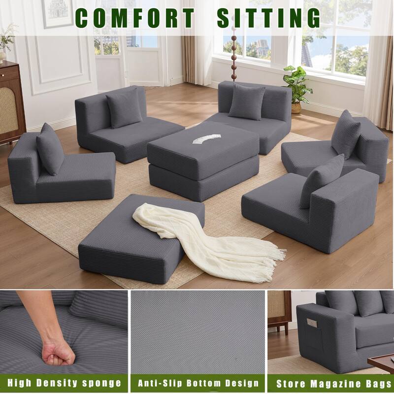 10-in-1 Convertible Sofa Sectional